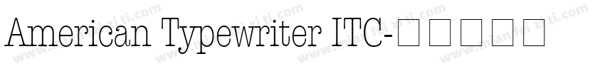 American Typewriter ITC字体转换